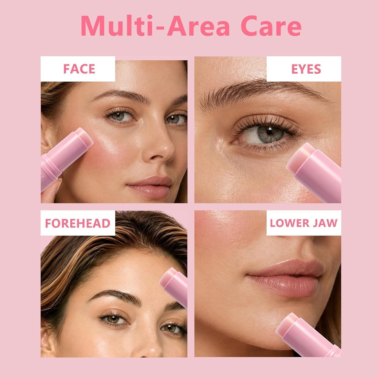 PDRN Pink Collagen Volume Multi Balm Stick - Volufiline, PDRN, NAD, Collagen, Face & Body Balm for Under-Eyes, Neck, Forehead, Smile Lines, Lips, Plumping, Radiance, Line Care (3PC)
